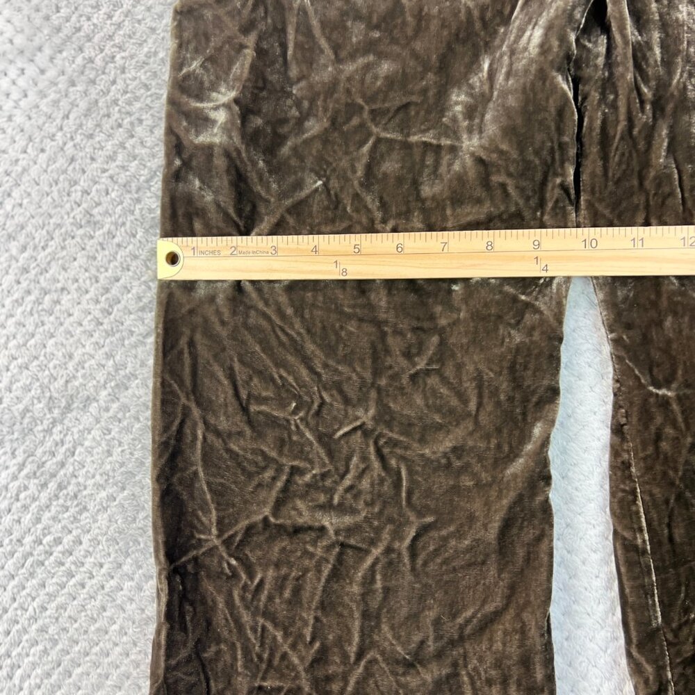 Fabiana Filippi Crushed Velvet Trouser Silk Blend Champagne Quiet Luxury Sz 44 - Picture 11 of 13